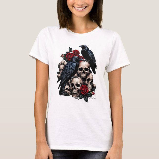 Ravens and Roses: A Gothic Symphony T-Shirt (Front)