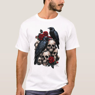Ravens and Roses: A Gothic Symphony T-Shirt