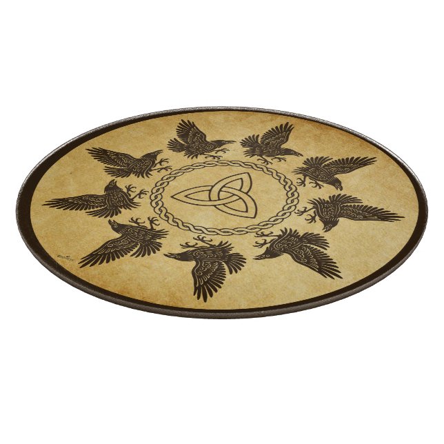 Ravens Circle Dance Cutting Board (Corner)