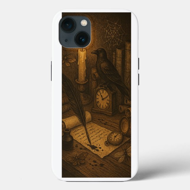 Raven's Desk Case-Mate iPhone Case (Back)