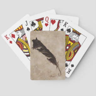 Raven's Feather Bird-lover Crow design Playing Cards