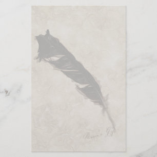 Raven's Feather Bird-lover Crow design Stationery