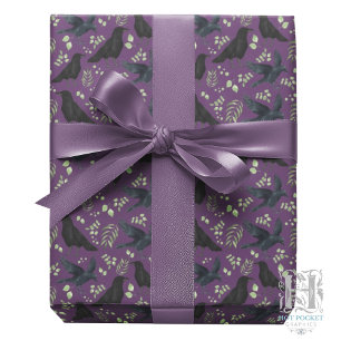 Ravens Gift Wrapping Paper in Purple