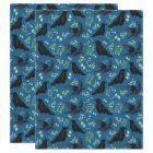 Ravens Goth Halloween papier de album en bleu