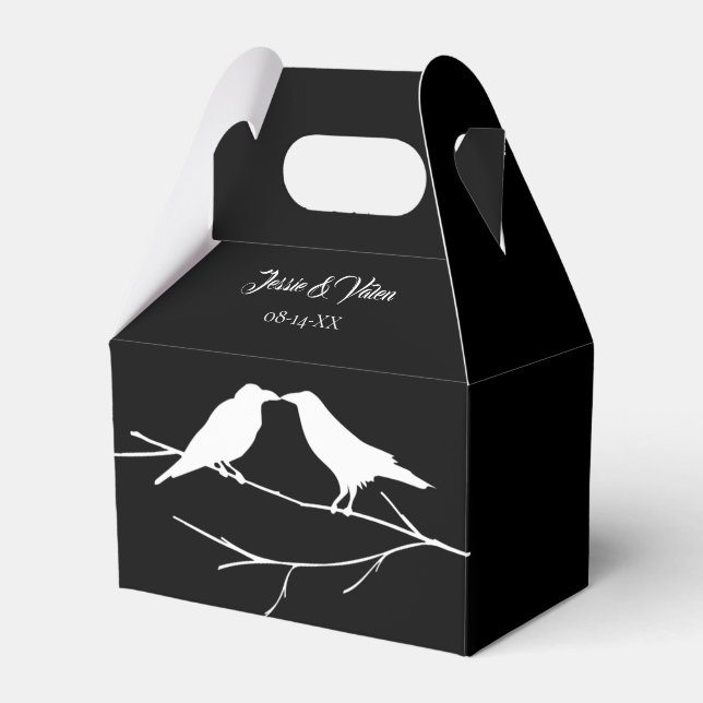 Ravens Gothic Wedding Favor Box (Front Side)