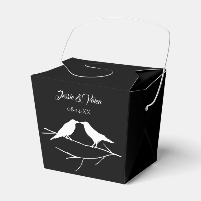 Ravens Gothic Wedding Favor Box (Front Side)