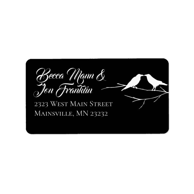 Ravens Gothic Wedding Label (Front)