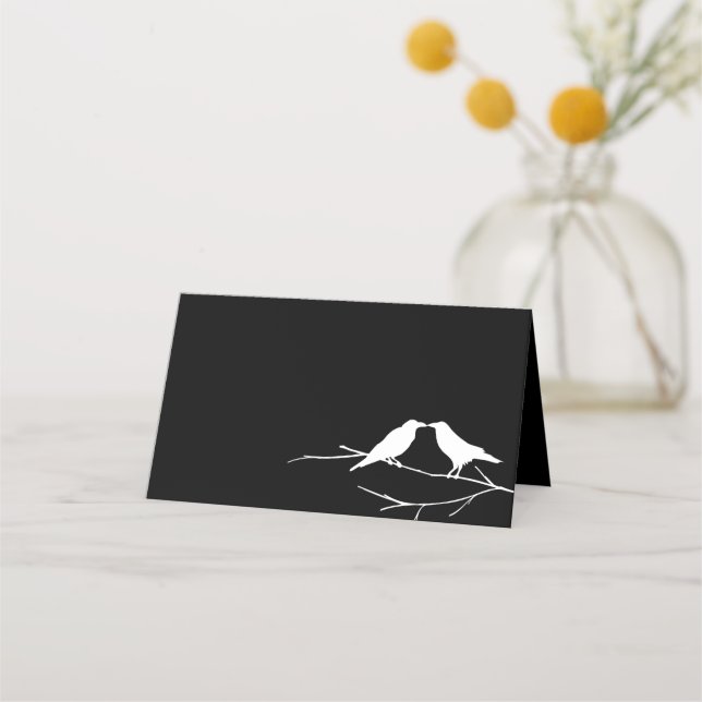 Ravens Gothic Wedding Place Card (Front)