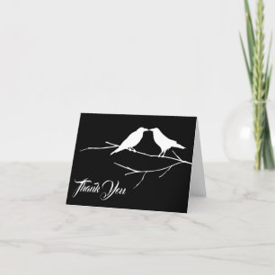 Ravens Gothic Wedding Thank You Card