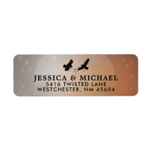 Ravens Halloween Wedding Return Address Label