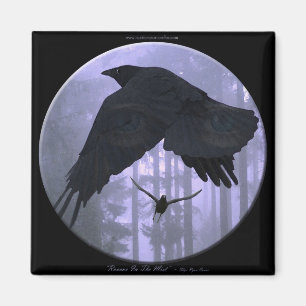 "RAVENS IN THE MIST" Magnet