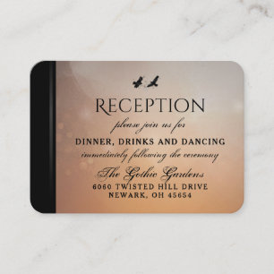 Ravens Matching Wedding Reception Cards 3.5 x 2.5