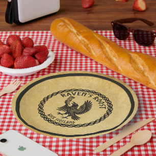 Raven's Roost Pub Wick Scotland Paper Plate