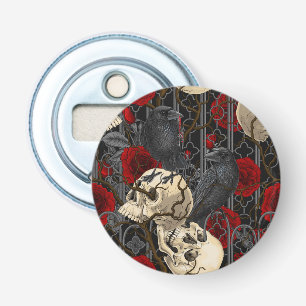 Raven's secret. Dark and moody gothic illustration Bottle Opener
