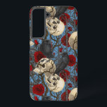 Raven's secret. Dark and moody gothic illustration Samsung Galaxy Case<br><div class="desc">Hand-painted gothic design,  featuring raven birds,  sculls and roses,  seamless pattern</div>