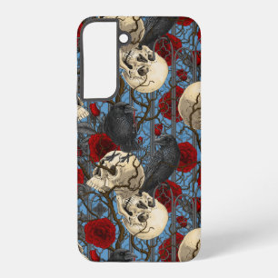 Raven's secret. Dark and moody gothic illustration Samsung Galaxy Case