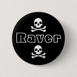 Raver Skull Button