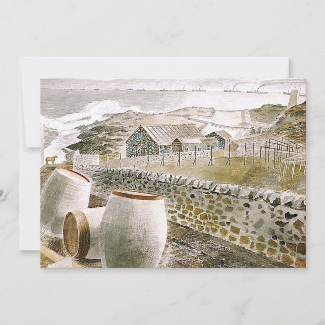 Ravilious - Convoy Passing an Island Card (Front)