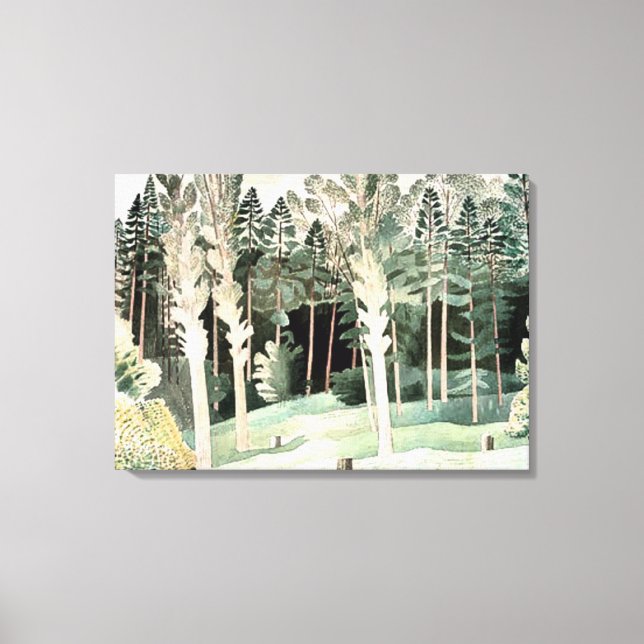 Ravilious - Lombardy Poplars, Canvas Print (Front)