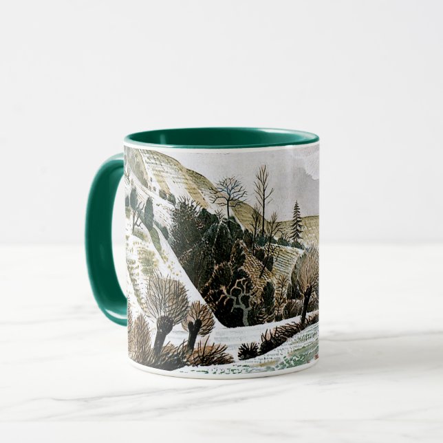 Ravilious - New Year Snow, fine art Mug (Front Left)