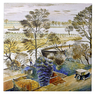 Ravilious - River Thames at Hemmersmith Tile