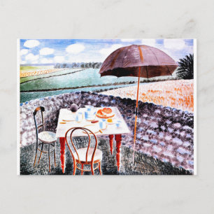 Ravilious - Tea at Furlongs, 1939 fine art Postcard