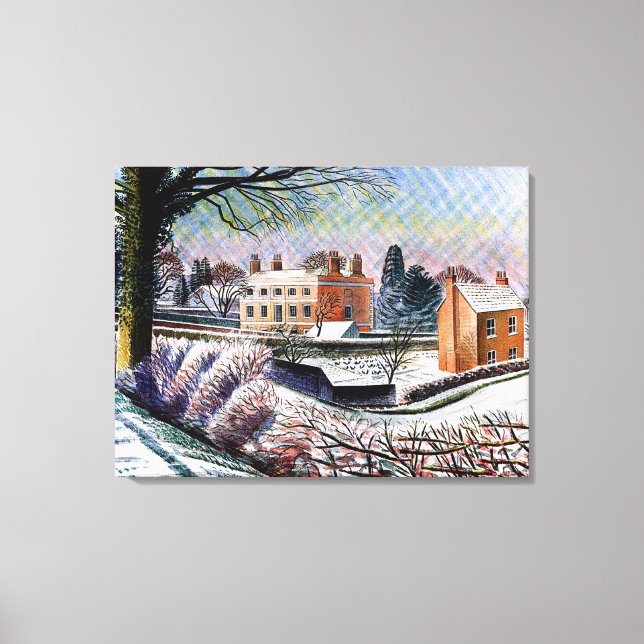Ravilious - Vicarage in Winter, Canvas Print (Front)