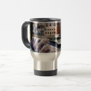 Ravilious - Vicarage in Winter, Travel Mug