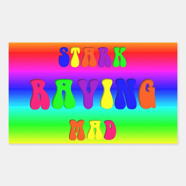 Raving Rainbow Optical Illusion Sticker (Front)