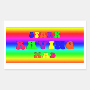 Raving Rainbow Optical Illusion Sticker