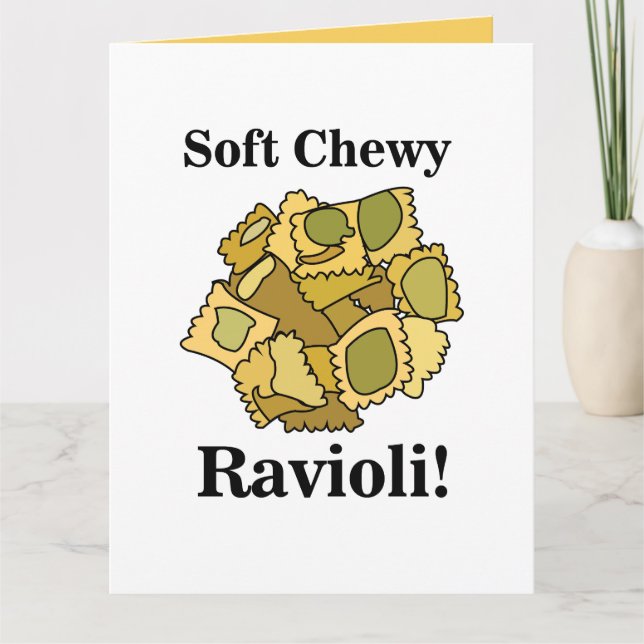 Ravioli Pasta Italian Food Birthday Card (Front)