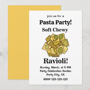Ravioli Pasta Italian Food Invitation