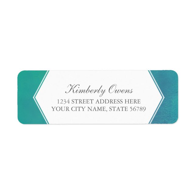 Ravissement | Turquoise Aquarelle verte Adresse de (Devant)