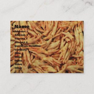 Raw Chicken Feet Business Card