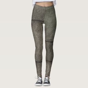 Raw Grid – Industrial Texture Geometry Leggings