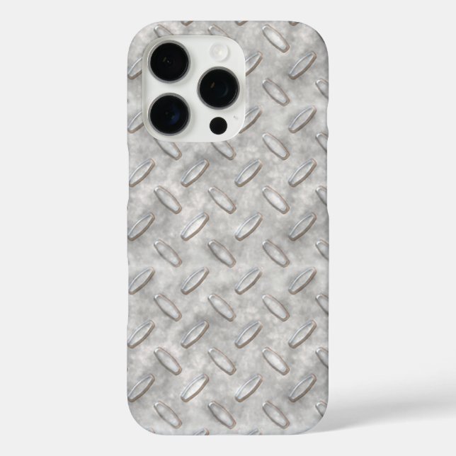 Raw Industrial Steel Diamond Plate Case-Mate iPhone Case (Back)
