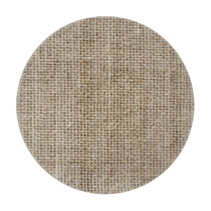 Raw Linen: Natural Textured Fabric. Cutting Board