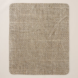 Raw Linen: Natural Textured Fabric. Sherpa Blanket