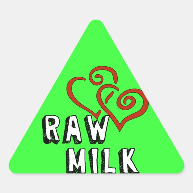 Raw Milk Love Triangle Sticker (Front)
