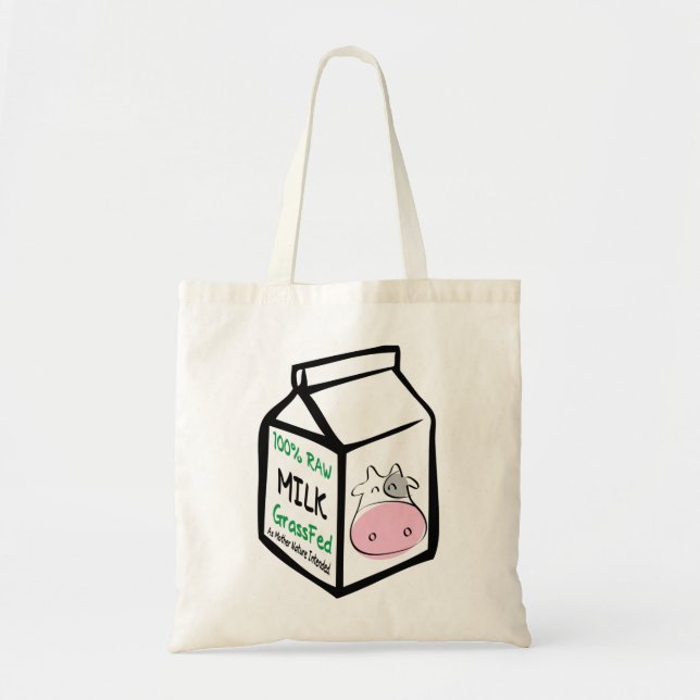 Raw Milk Organic Planet Reusable Canvas Bags (Front)