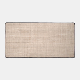  Raw Natural Linen Texture Minimalist Desk Mat
