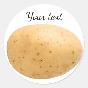 Raw potato classic round sticker