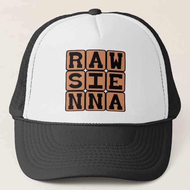 Raw Sienna, Colour Trucker Hat (Front)