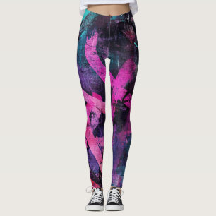 Raw Urban Graffiti Art with Bold Paint Strokes Leggings