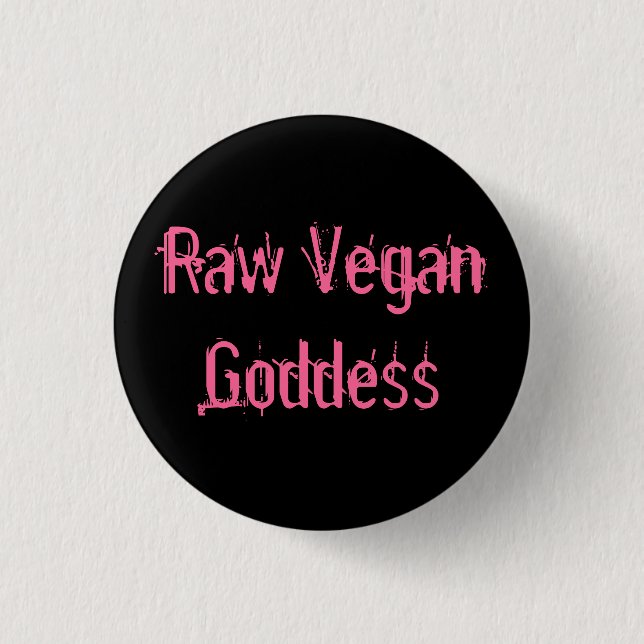 Raw Vegan Goddess Mini Pin (Front)
