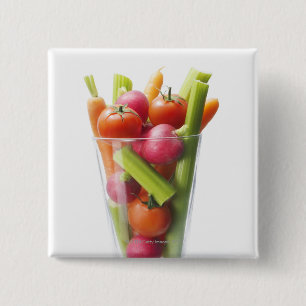 Raw vegetable shake 2 inch square button