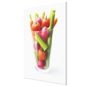 Raw vegetable shake canvas print