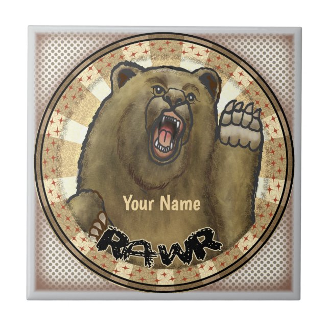 Rawr Bear  Tile (Front)