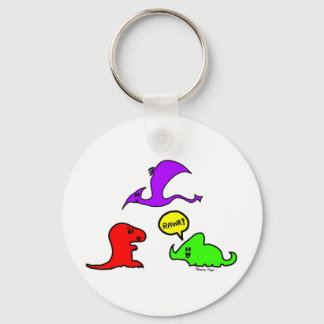 Rawr! Cute Dinosaurs Chibi Babies Dinos Keychain