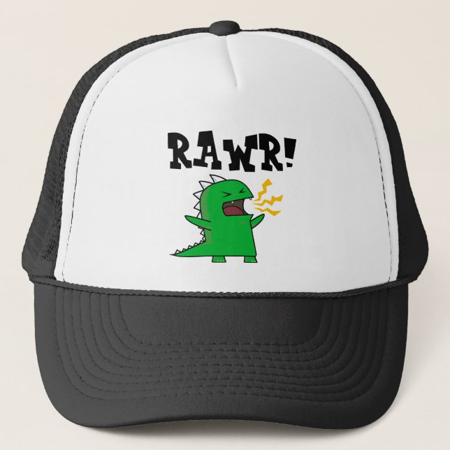 RAWR Dino - customizable! Trucker Hat (Front)